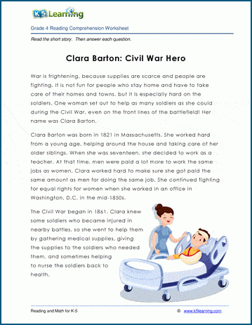 Grade 4 Children's Story - Clara Barton