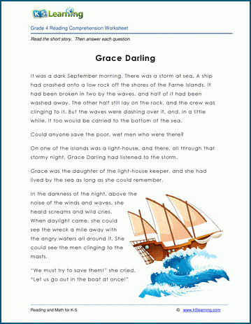 Grade 4 Children's Fable - Grace Darling