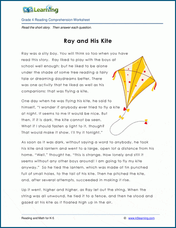 Grade 4 Children's Fable - Ray and his Kite