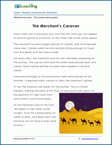 Grade 4 Children's Fable - The Merchant's Caravan