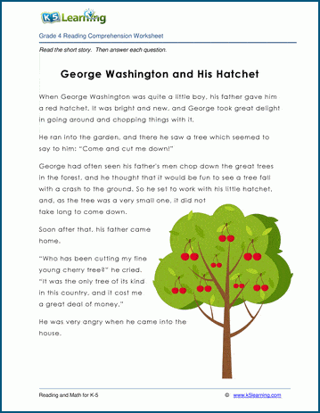 Grade 4 Children's Fable - George Washington and his Hatchet