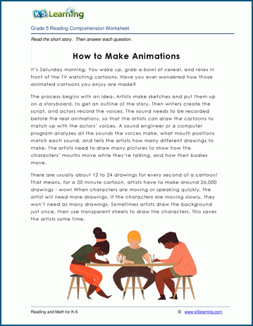 Grade 5 Children's Story - How to Make Animations
