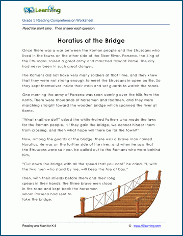 Grade 5 Children's Fable - Horatius at the Bridge