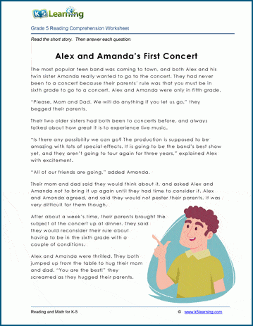 Grade 5 Children's Story - Alex and Amanda’s First Concert