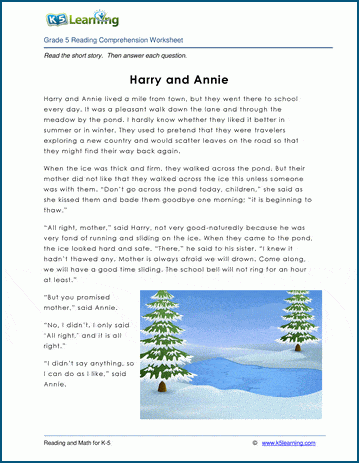 Grade 5 Children's Fable - Harry and Annie