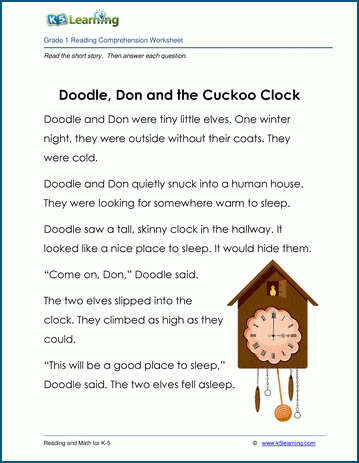 Doodle, Don and the Cuckoo Clock - Grade 1 Children's Fable