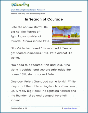 In Search of Courage - Grade 1 Children's Story | K5 Learning