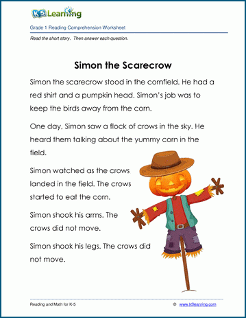 Simon the Scarecrow - Grade 1 Children's Fable