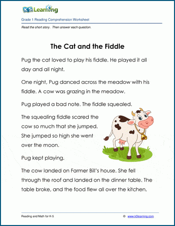 The Cat and the Fiddle - Grade 1 Children's Fable