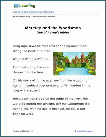 Grade 2 Fable - Mercury and the Woodman 