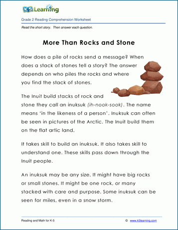 Grade 2 Children's Story - More than Rocks and Stone