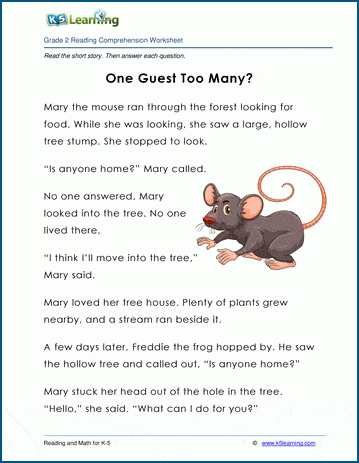 Grade 2 Children's Fable - One Guest Too Many?