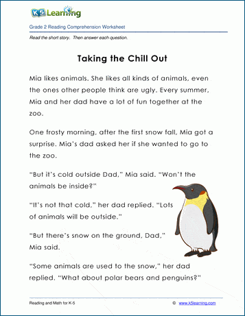 Grade 2 Children's Story - Taking the Chill Out
