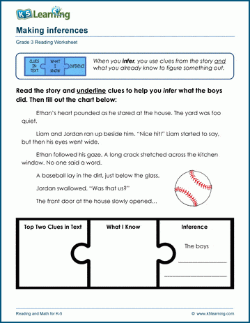 Inferences worksheet