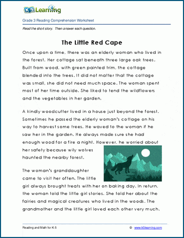 Grade 3 Children's Story - The Little Red Cape