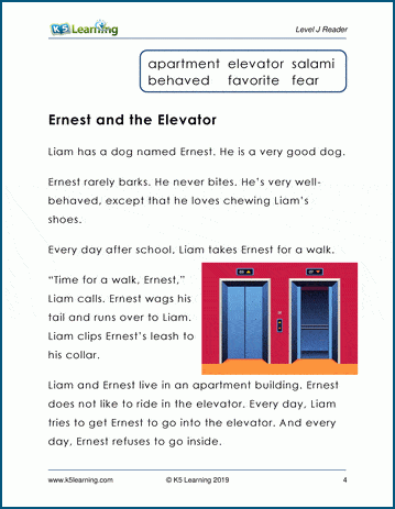 Level J2  Children's Story - Ernest the Elevator