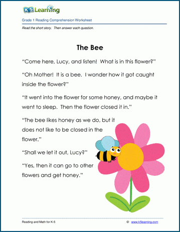 Grade 1 Children's Fable - The Bee