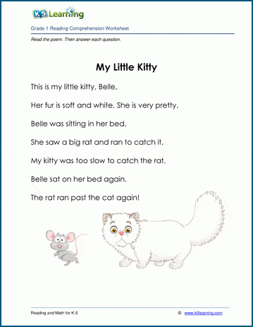 Grade 1 Children's Fable - My Little Kitty
