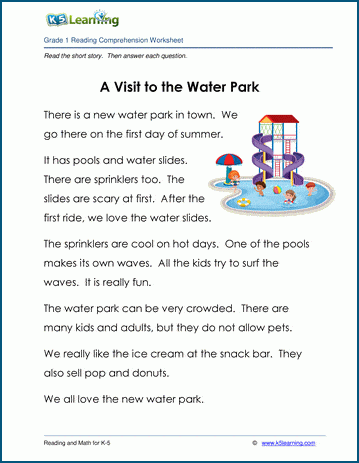 Grade 1 Children's Story - A Visit to the Water Park