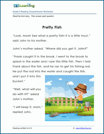 pretty fish grade 2 children s fable k5 learning