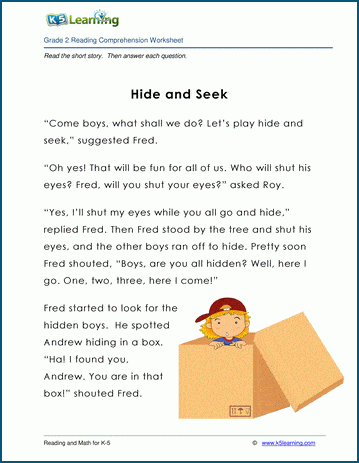 hide and seek grade 2 children s fable k5 learning