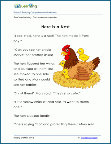 Grade 2 Children's Fable - Here is a Nest
