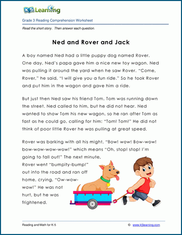 Grade 3 Children's Fable - Ned and Rover and Jack