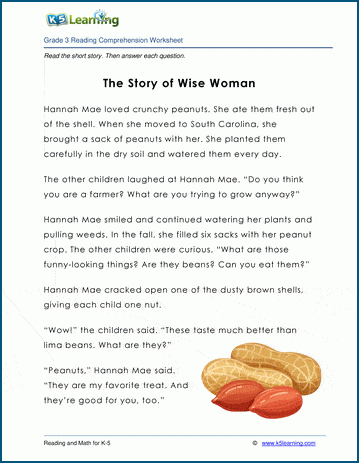 Grade 3 Children's Fable - The Story of a Wise Woman