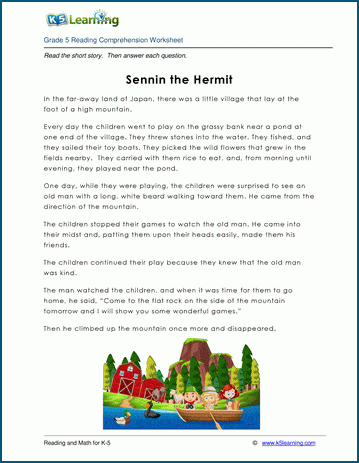 Sennin the Hermit - Grade 5 Children's Fable | K5 Learning