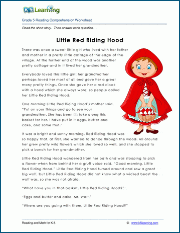 Grade 5 Children's Fable - Little Red Riding Hood
