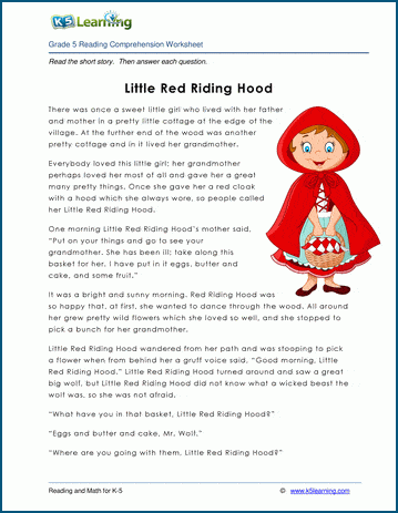 Little Red Riding Hood Grade 5 Children S Fable K5 Learning