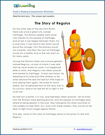 Grade 5 Children's Fable - The Story of Regulus