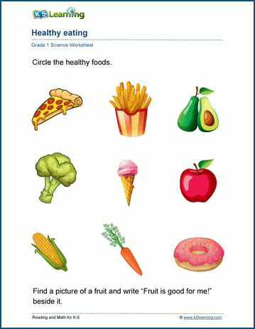 Healthy Eating worksheets