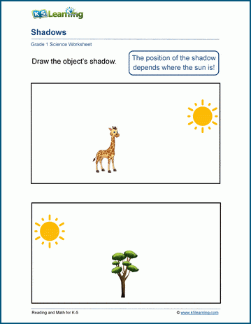 Shadows Worksheet | K5 Learning