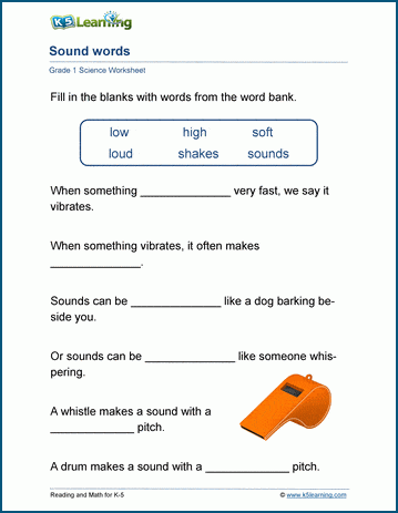 Sound Words worksheets
