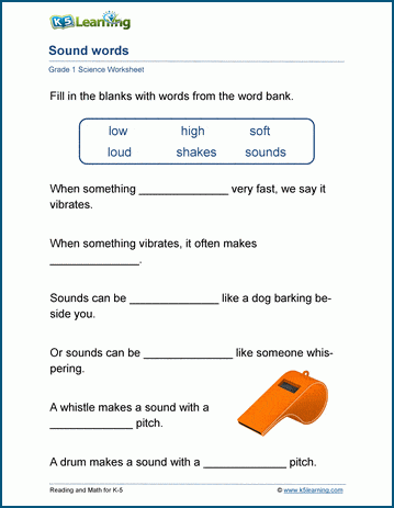 Sound words worksheets