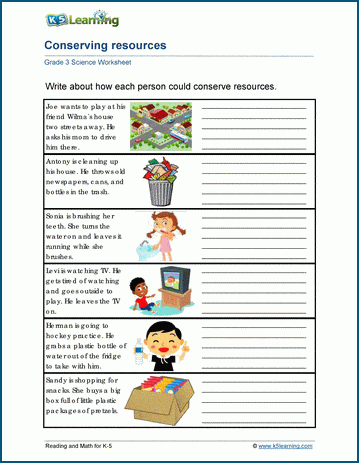 Grade 3 environment worksheets