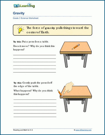 Forces & Motion Worksheets | K5 Learning