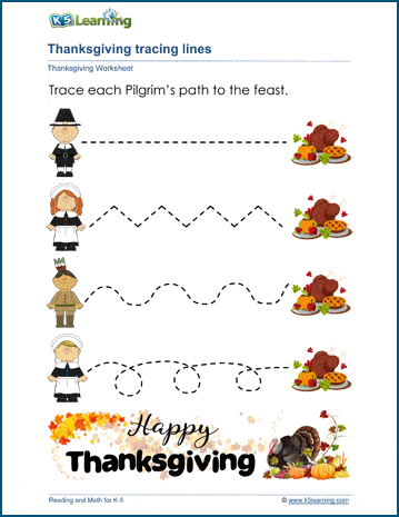 Thanksgiving tracing words