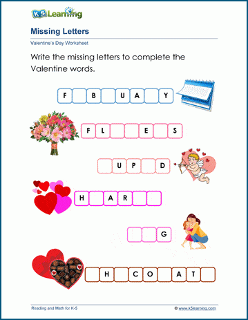 Complete the Valentine words
