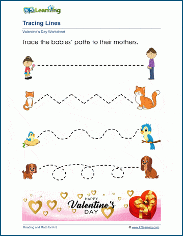 Tracing lines and words | K5 Learning