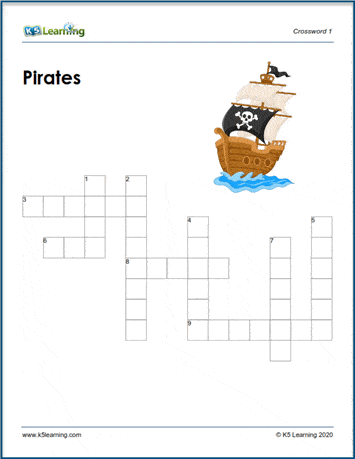 Crosswords for grades 3 to 5