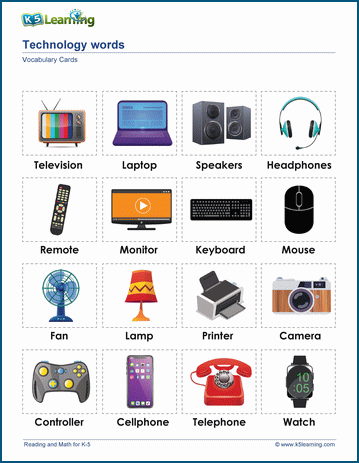 Home & school words & vocabulary cards worksheet