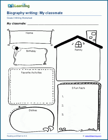 Informative writing worksheet for grade 3