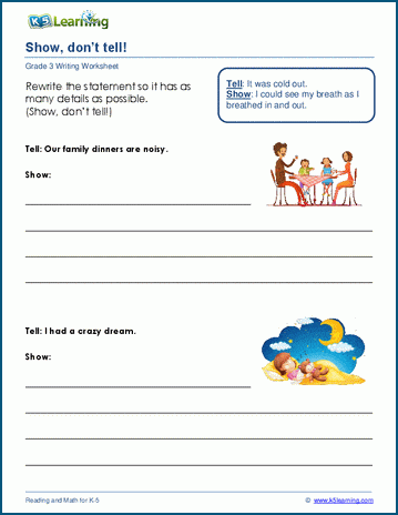 Grade 3 Narrative Writing Worksheet