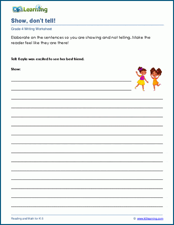 Show and do tell prompts worksheets