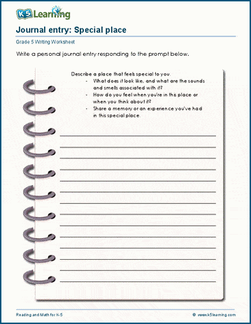 Grade 5 Writing Topics: Journal writing