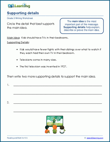 Opinion writing worksheet